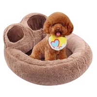 dog pet bed lovely bear paw shape dog cats pet cushion bed warm plush soft nests kennel pet bed puppy cushion mat cat supplies