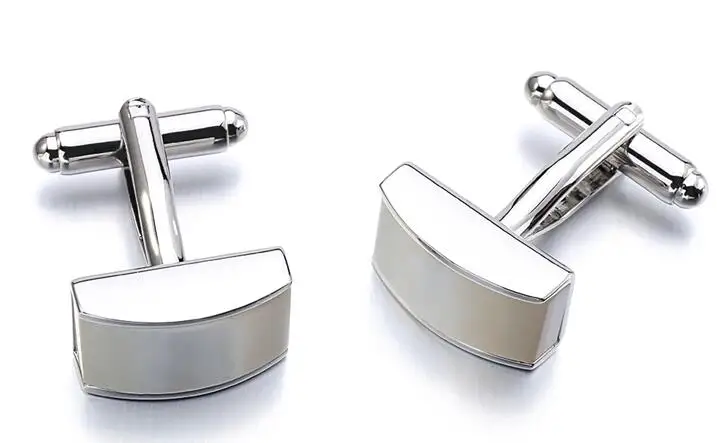 10 парт/Лот Роскошные белые запонки из ракушек Прямоугольные натуральной морской