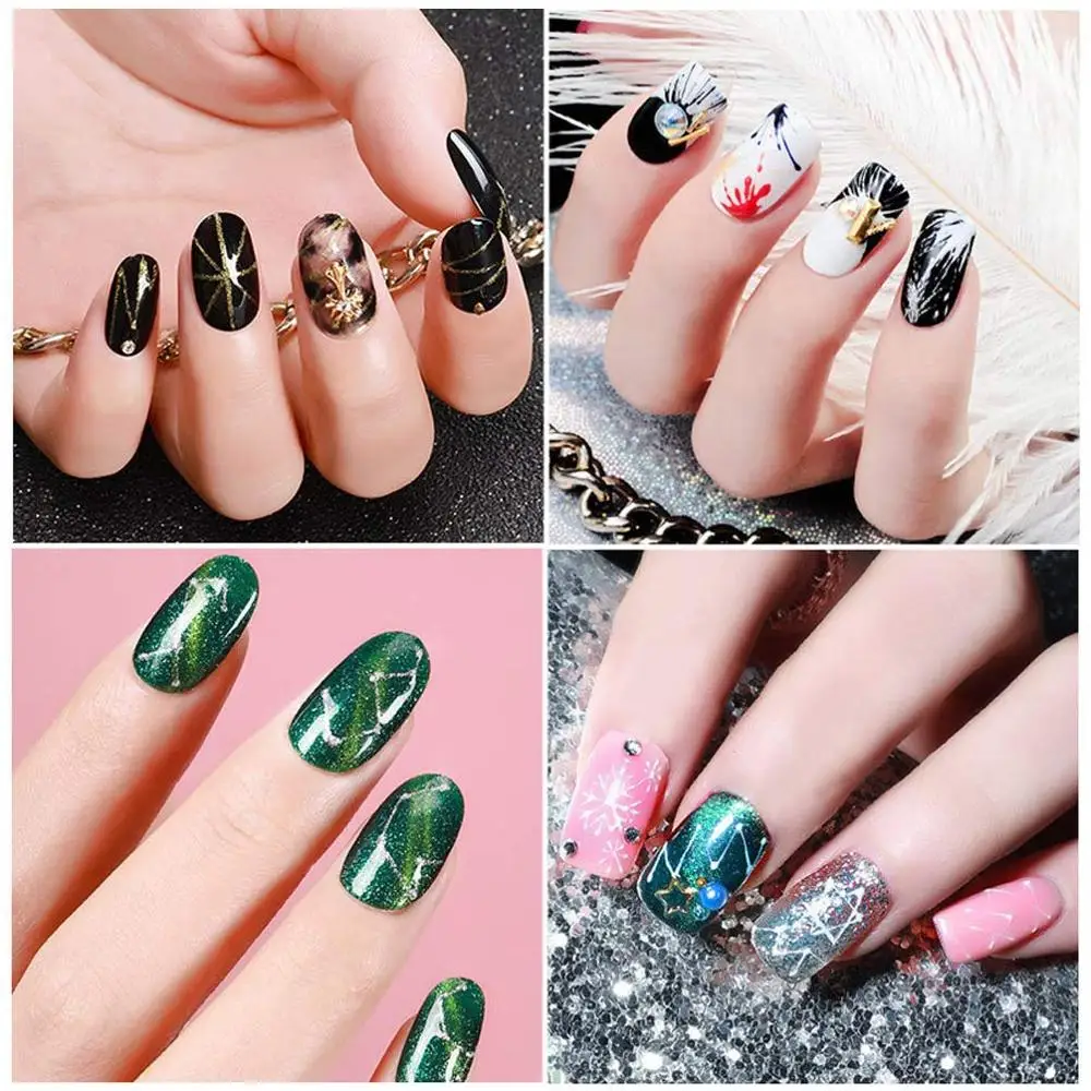 

Double Ended Nail Art Brushes 5 PCS Nail Dotting Pen Liner Brush Nail Art Point Drill Drawing Tools Set