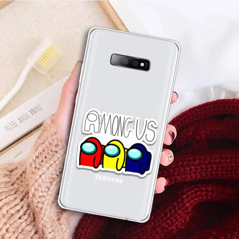

Funny among us hot game Phone Case Transparent for samsung A 21s 71 S 8 9 20 note 10 20 ultra plus