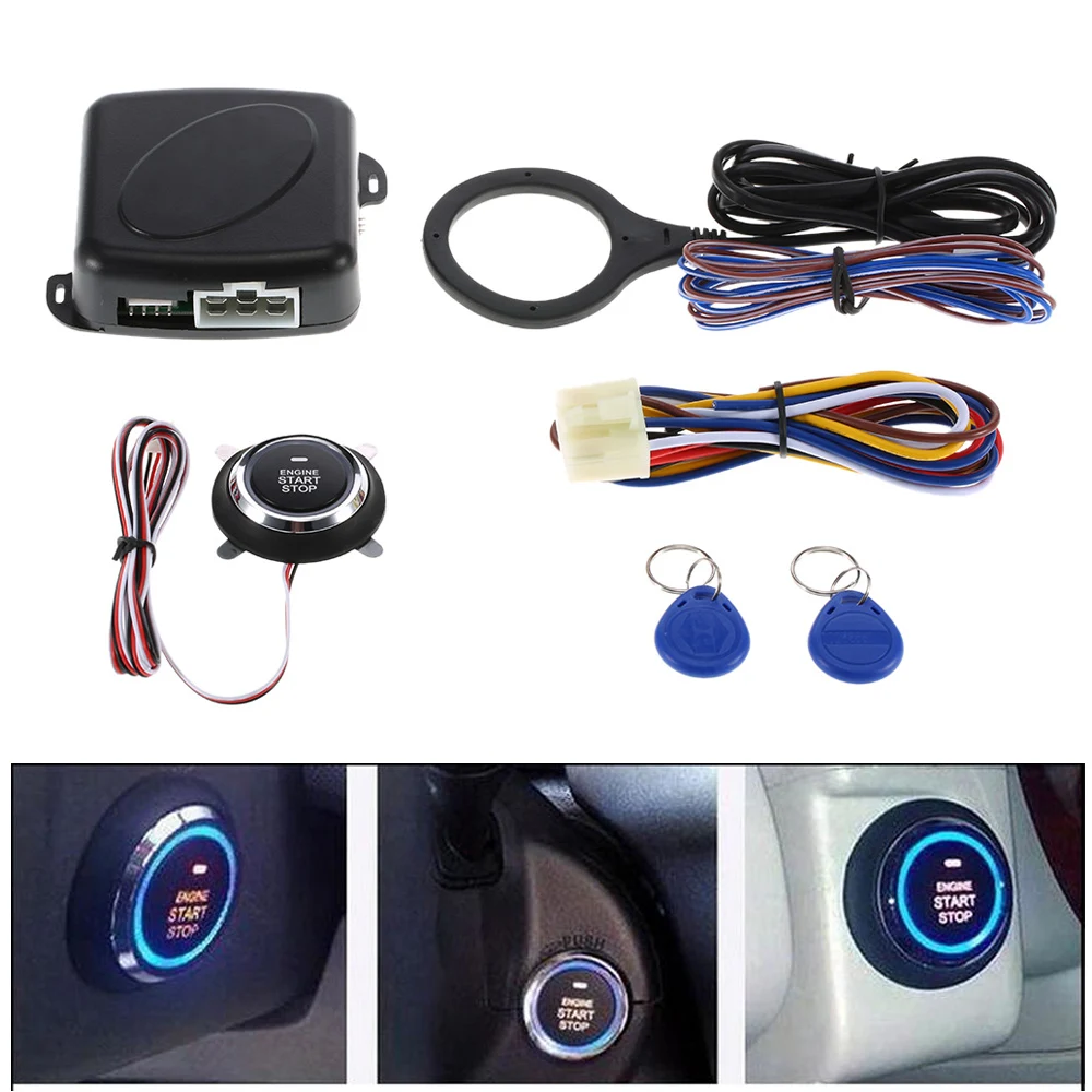 

One-button start Starline Push Button Start Stop RFID Lock Ignition Switch Keyless Entry System Starter Anti-theft System