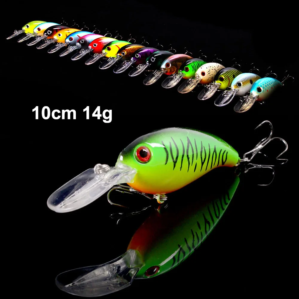 

HENGJIA 1pcs 14g 10cm Crankbait Wobblers 13 Colors Hard bait Bass Fishing Lures Fishing tackle