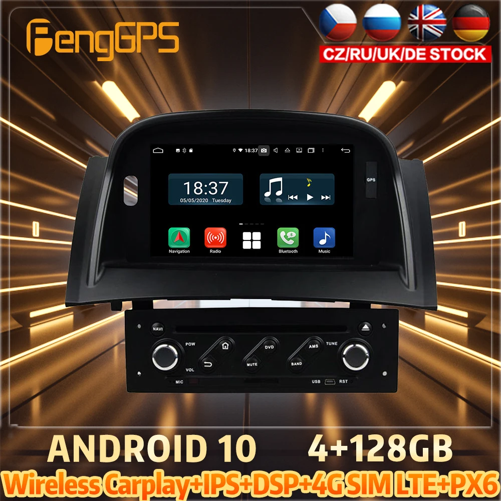 

128G Android10 PX6 DSP For RENAULT Megane II 2009 Car DVD GPS Navigation Auto Radio Stereo Video Multifunction CarPlay HeadUnit