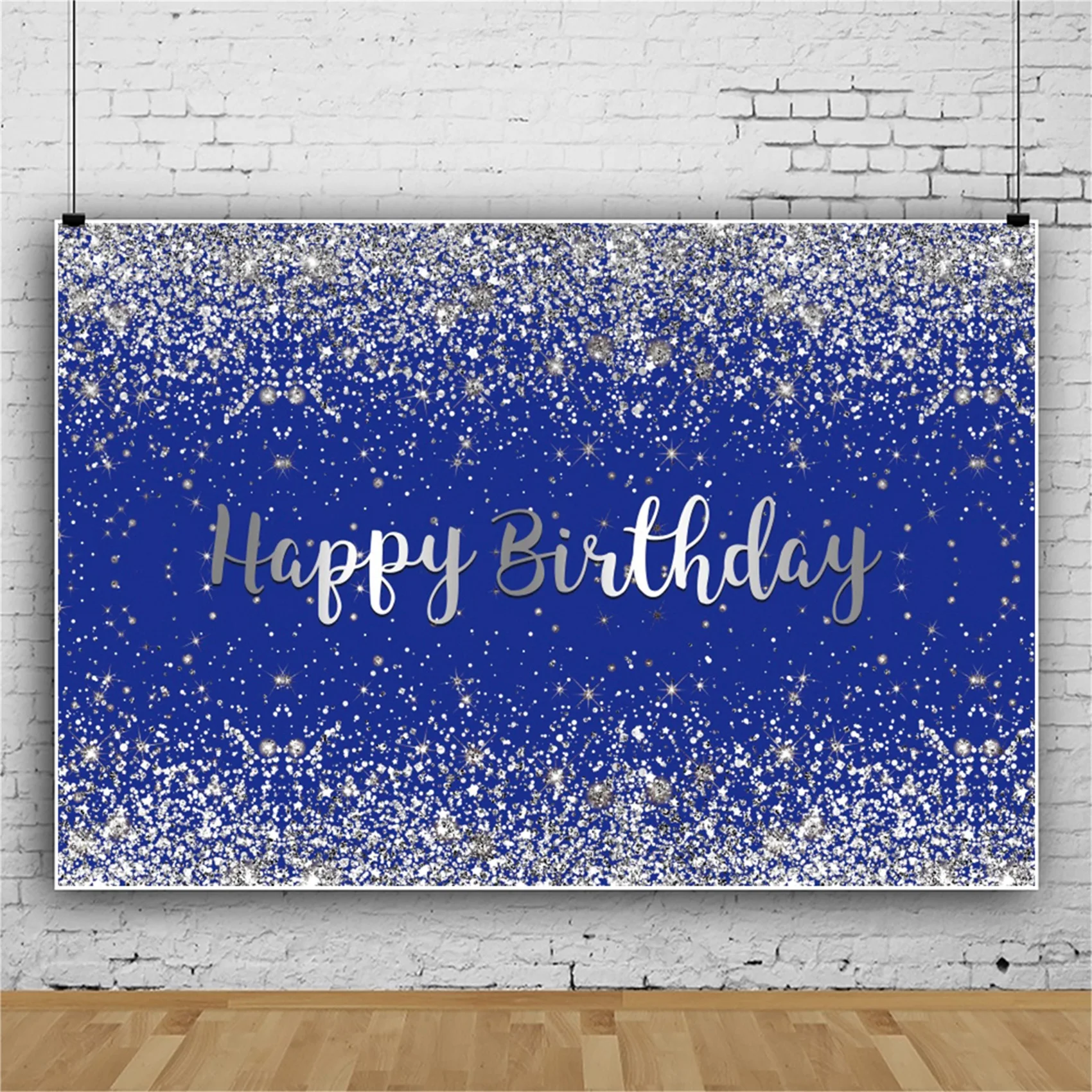 Laeacco синий серебристый в горошек для вечеринки в честь Дня Рождения, индивидуальный баннер, плакат, семейная съемка, Фотофон, фото фон
