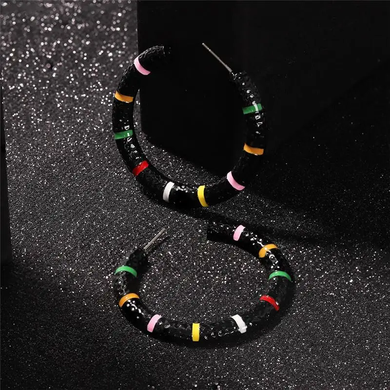 Богемные большие круглые серьги-кольца женские модные серьги золотого цвета