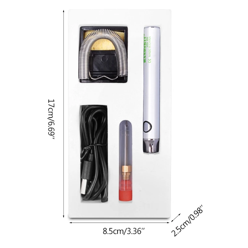 

USB Portable Mini Electric Soldering Iron Outdoor Aerial Work 5V 8W adjustable Temperature Kit with SolderingIron Stand
