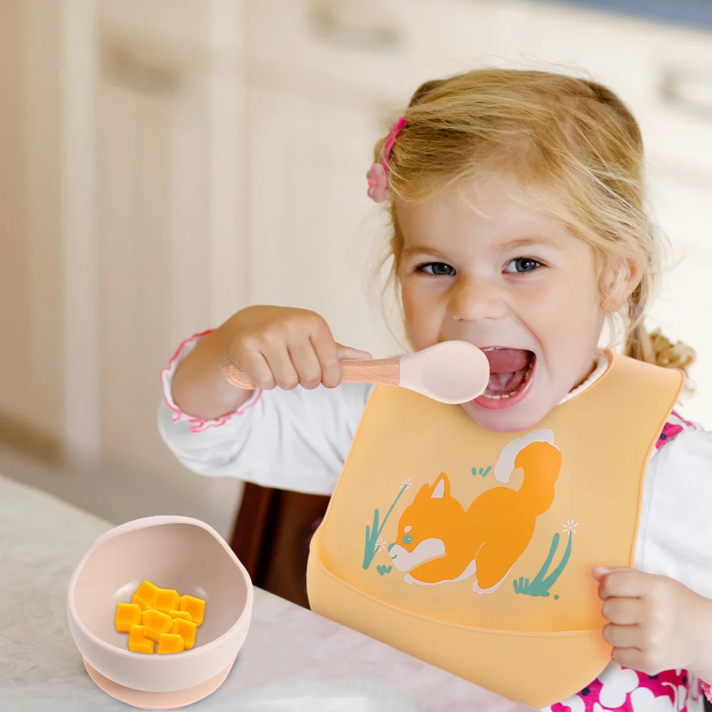 

1 Set 2Pcs Waterproof Baby Feeding Bibs Lovely Cartoon Infant Meal Bibs