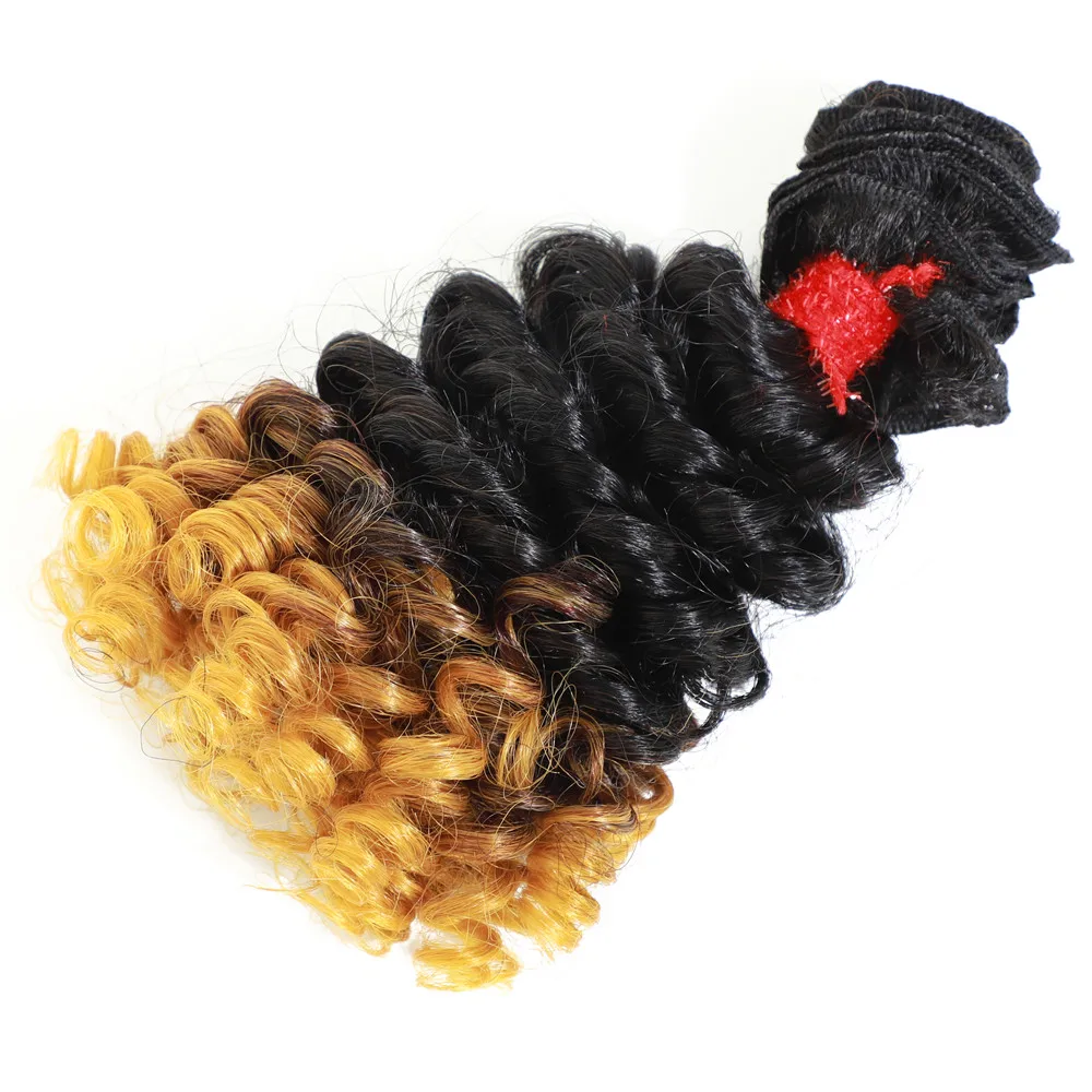 Надувные вьющиеся волосы пряди 14 Дюймов 5 все в одном 240 г термостойкие