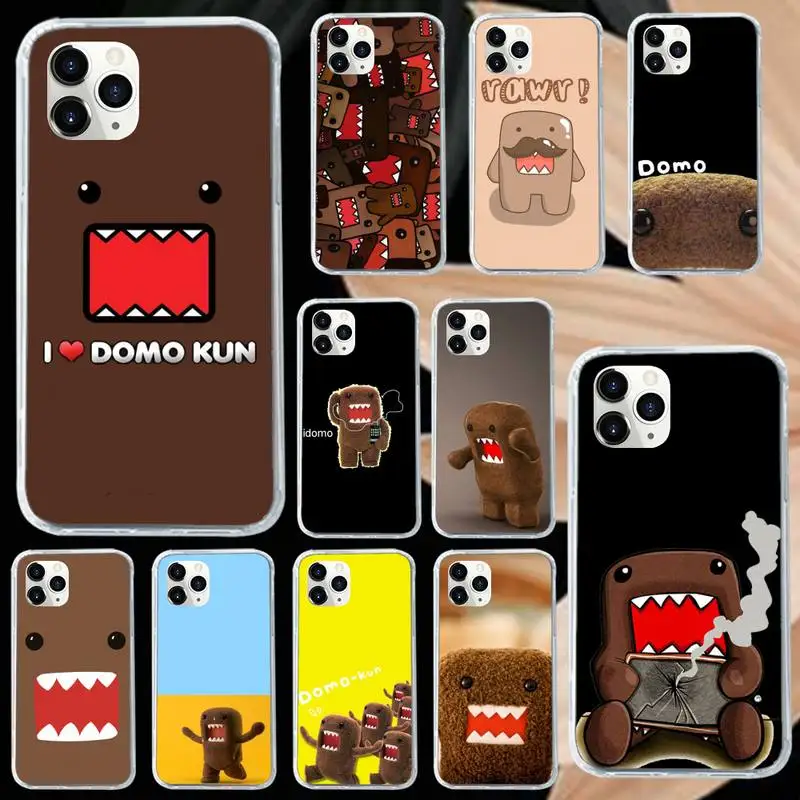

Domo-kun japan cute Phone Case Transparent soft For iphone 12 11 13 7 8 6 s plus x xs xr pro max mini