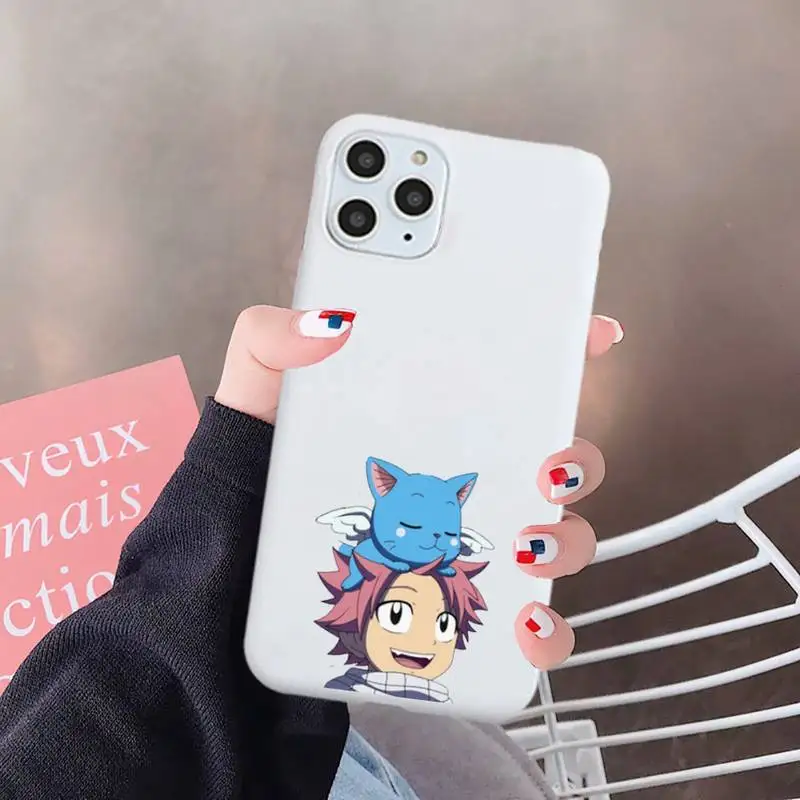 

Manga Fairy Tail xcute anime luxury Phone Case funda Candy Color for iPhone 6 7 8 11 12 s mini pro X XS XR MAX Plus