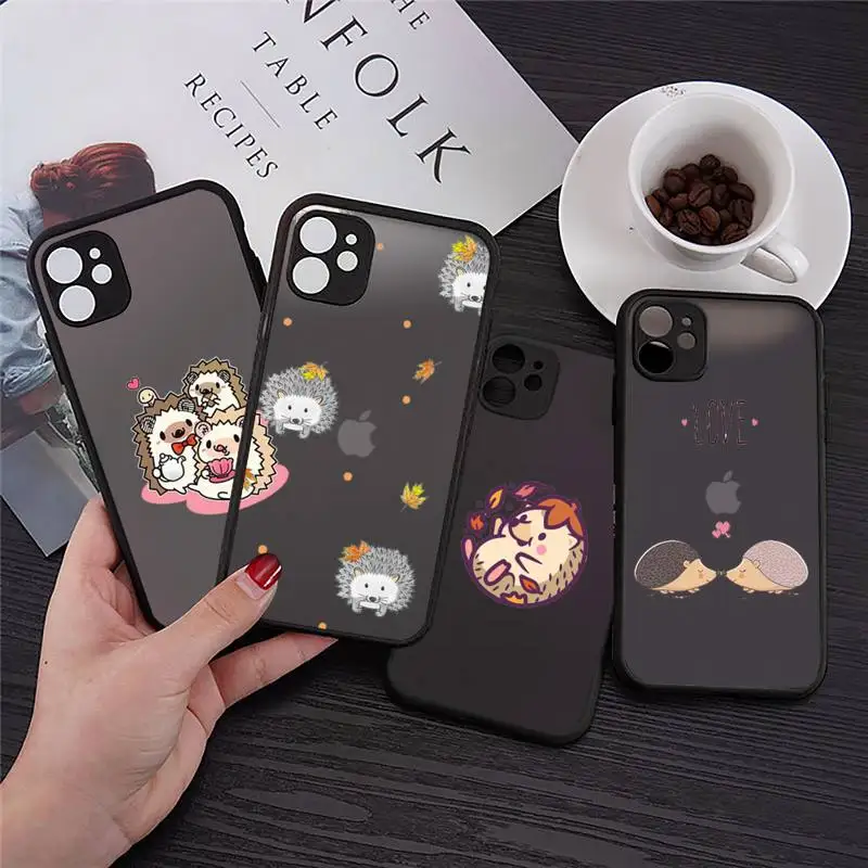 

08261 Phone Case Transparent Matte for iPhone 7 8 11 12 s mini pro X XS XR MAX Plus Clear mobile bag
