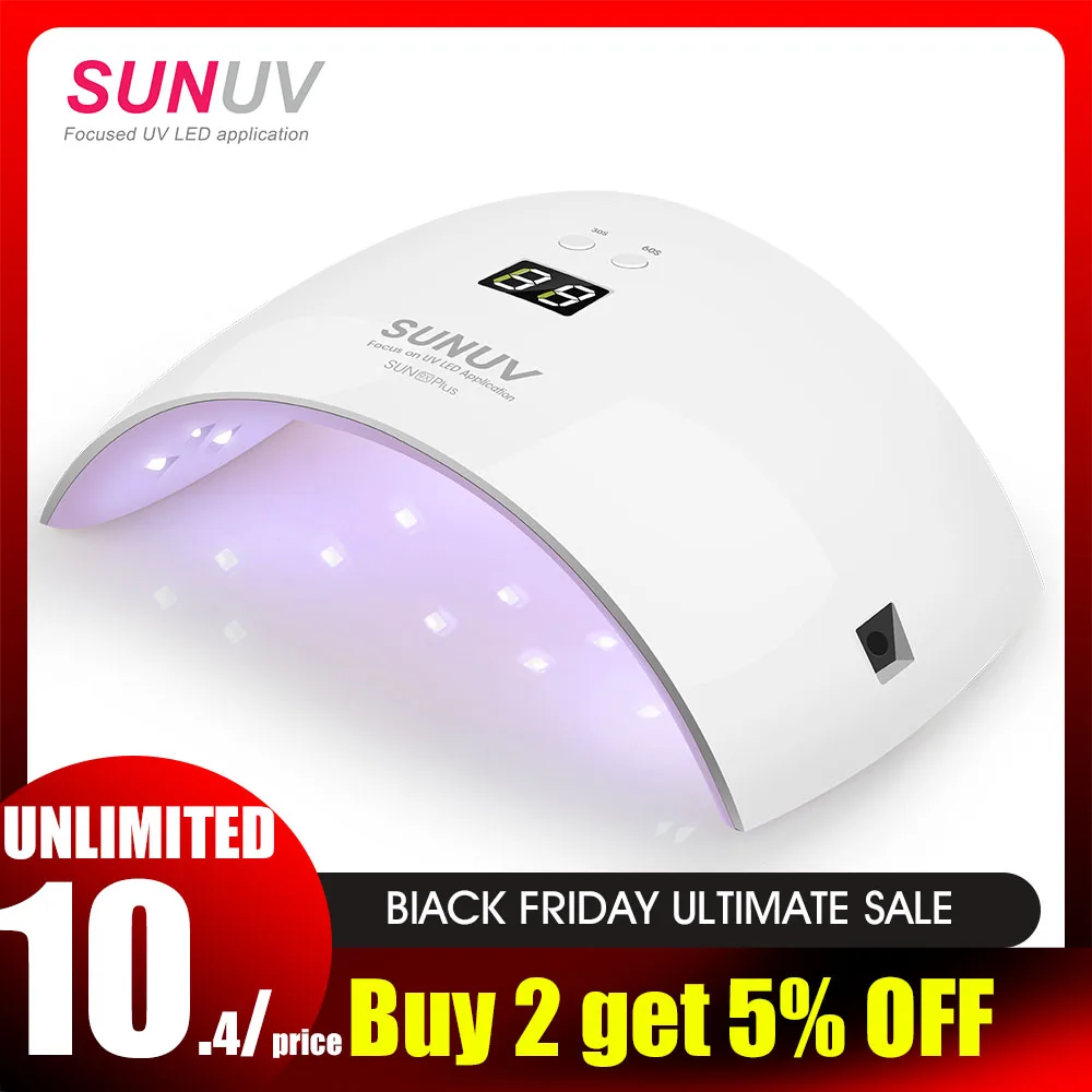 SUNUV SUN9x Plus 36W Лампа для ногтей УФ-лампа Сушилка для ногтей для УФ-геля LED Гель для ногтей Машина Инфракрасный датчик Тай
