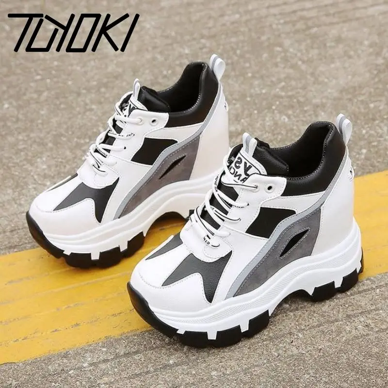 Coolcept/весенние женские кроссовки на платформе модная разноцветная обувь со