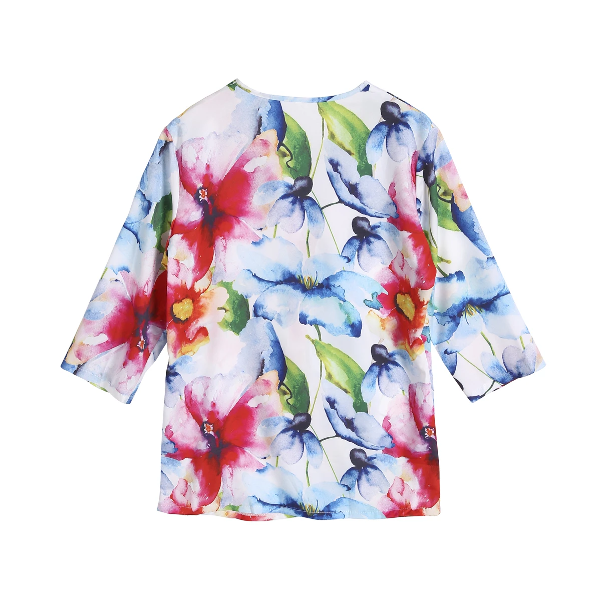 Women Half Sleeve Floral Loose Blouses Summer Casual Tops Female Shirt OL Ladies Button Blouse Streetwear Woman Clothes