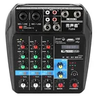 Микшерная консоль с Bluetooth записи 4 Каналы аудио смеситель для выступления на сцене и Семья K песен для создания музыки аксессуар