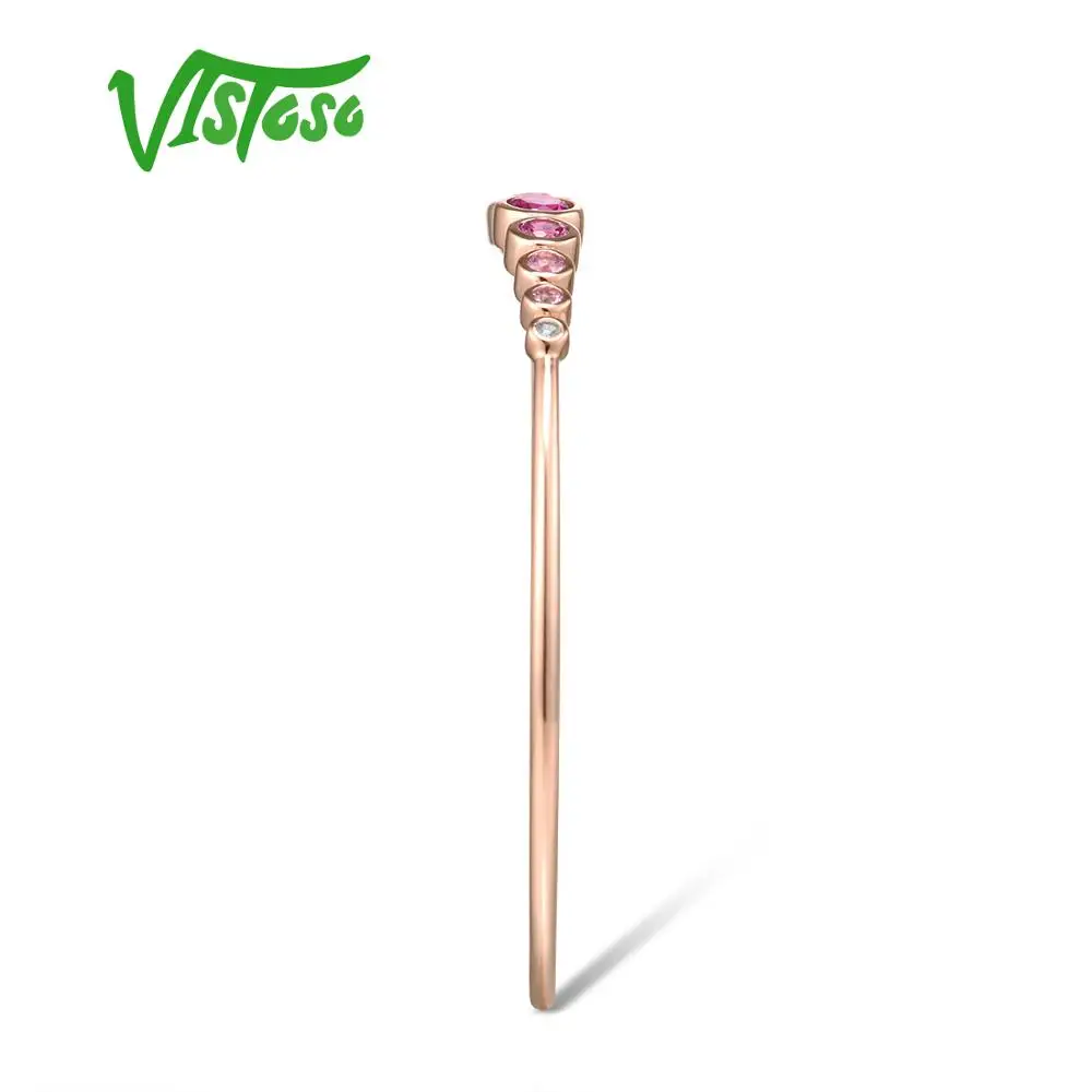 VISTOSO 9K 375 розовое золото лаборатория создала Рубин создан цветовая гамма розовый