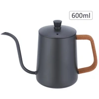 stainless steel mounting bracket hand punch pot coffee pots with lid drip gooseneck spout long mouth coffee kettle teapot 350ml