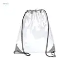 Новый прозрачный рюкзак на шнурке, школьный тоут, сумка для спортзала, спортивная сумка XX9D