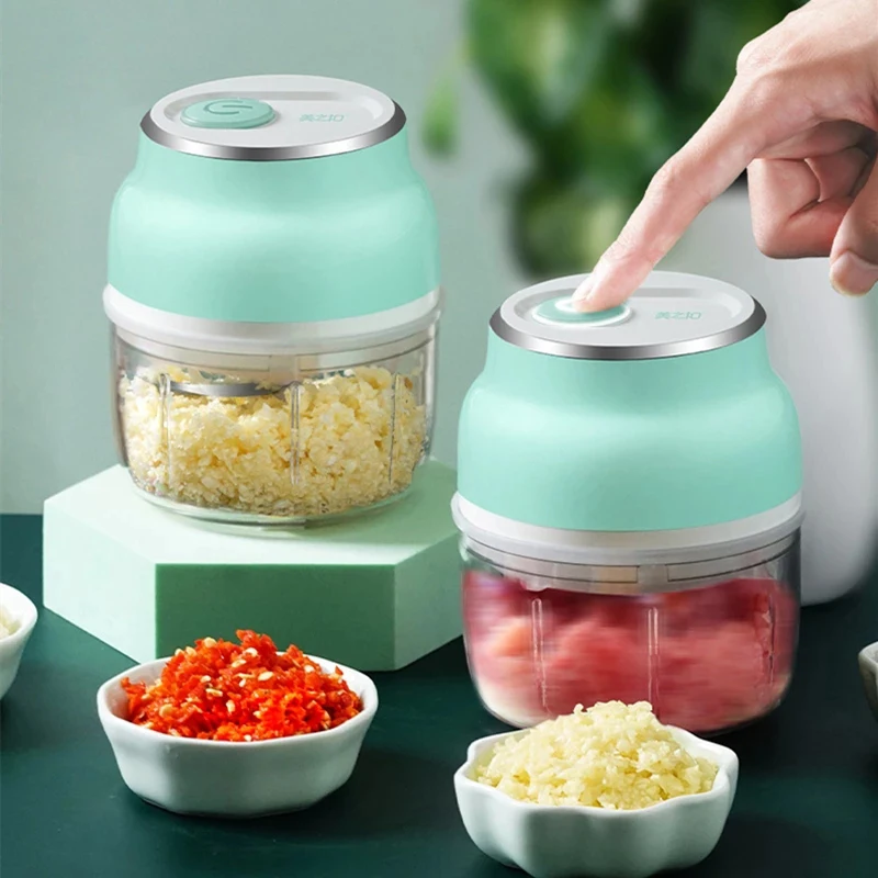 

Electric Garlic Grinder Mini Food Garlic Chopper USB Rechargeable Garlic Masher For Meat Nut Onion Chili Kitchen Accessories
