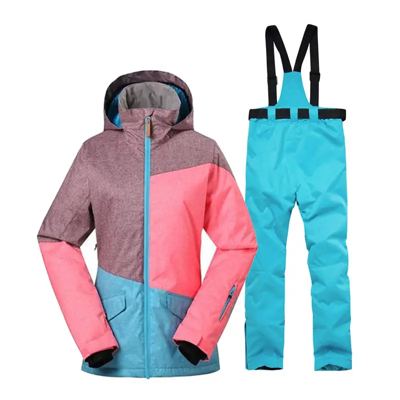 picture jacket pant Женский зимний костюм Спортивная одежда для улицы Сноубординг наборы водонепроницаемый ветрозащитный костюм лыжные куртки и комбинезон зимние брюки - Цвет: picture jacket pant
