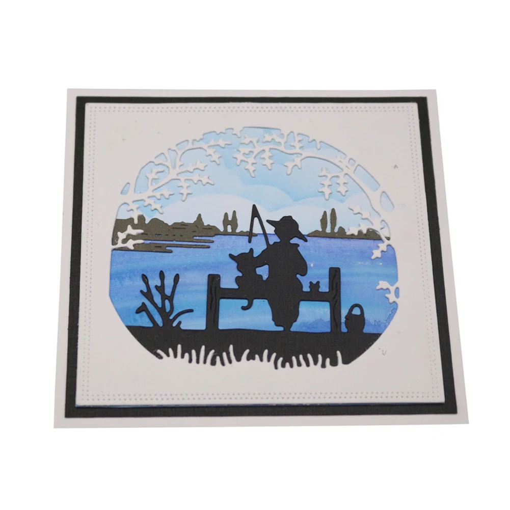 Штампы для рыбалки старика и кота скрапбукинга DIY марки на Хэллоуин штампы