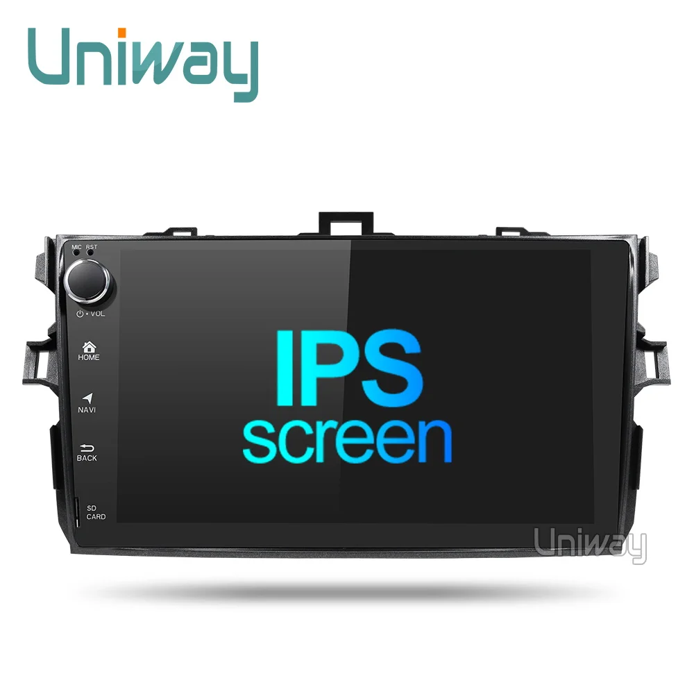 Uniway android 9,0 автомобильный dvd для toyota corolla 2008 2007 2009 2010 2011 2012 автомобильный проигрыватель с радио и GPS головное устройство навигация Мультимедиа