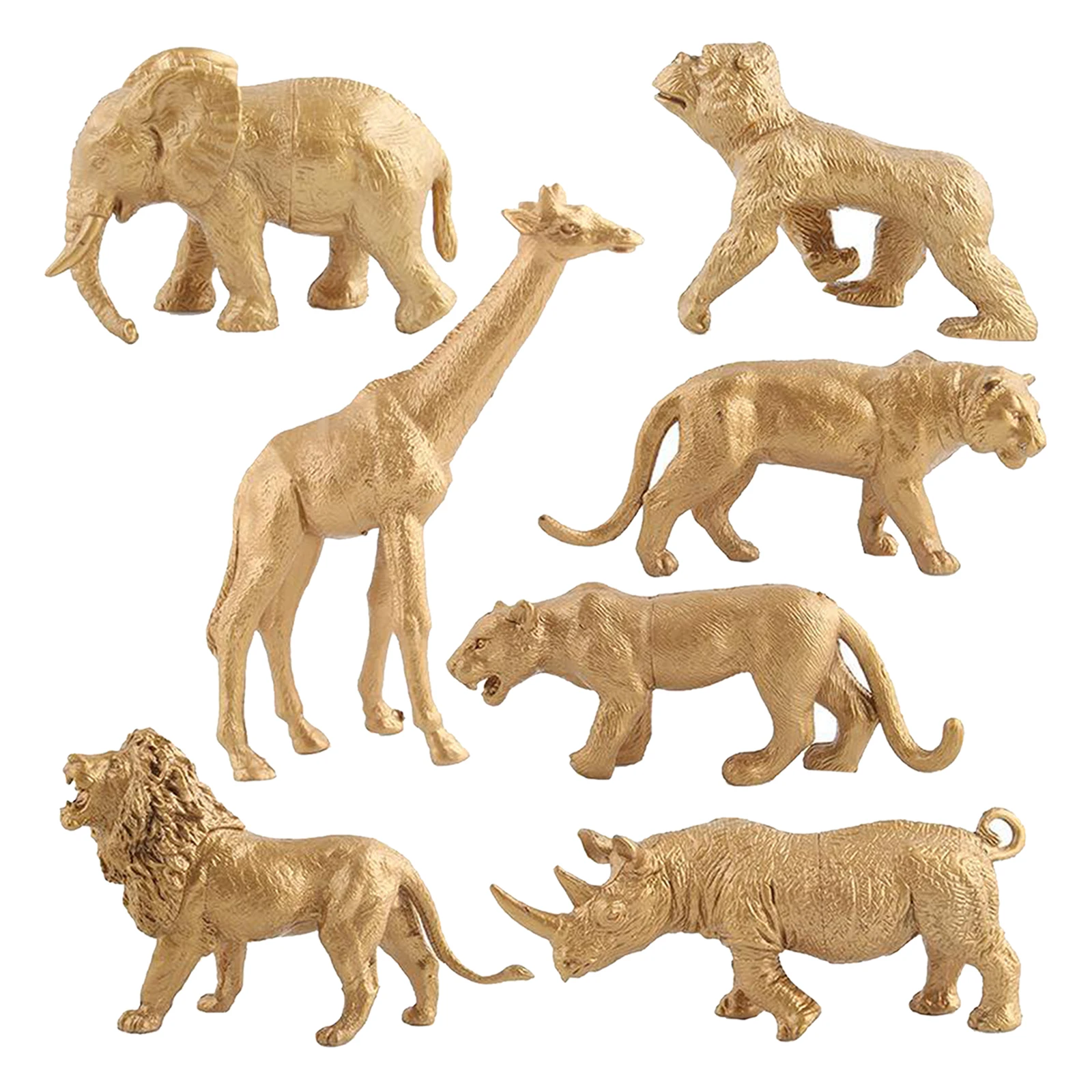 

7pcs Plastic Resemblance Wild Animals Figures Model Doll Educational