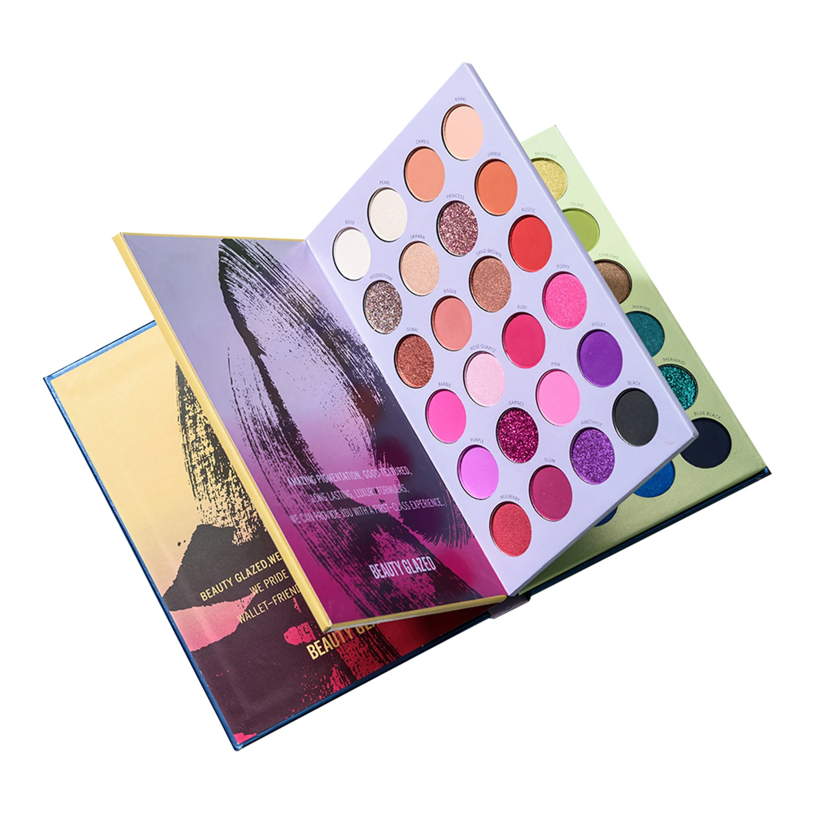 72 Colors Eyeshadow Palette Glazed Three-layer Book Style Make Up Cosmetic Highlight Matte Pearlescent Eye Shadow Makeup |