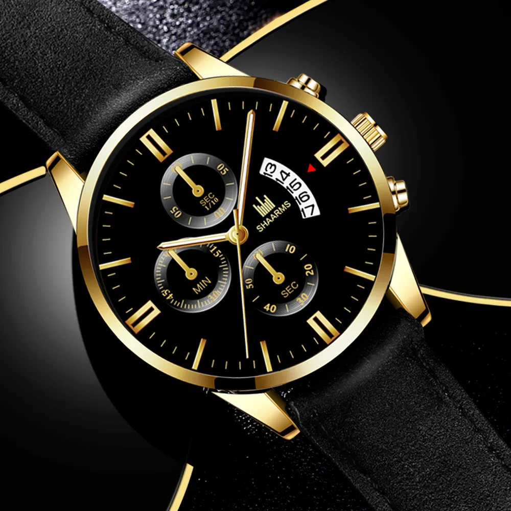 SHAARMS мужские часы Топ Роскошные повседневные Мужские кварцевые модные деловые