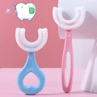 Детская зубная щетка для младенцев 360 градусов U-образная Силиконовая Чистка чистки зубов Уход за зубами ручная версия