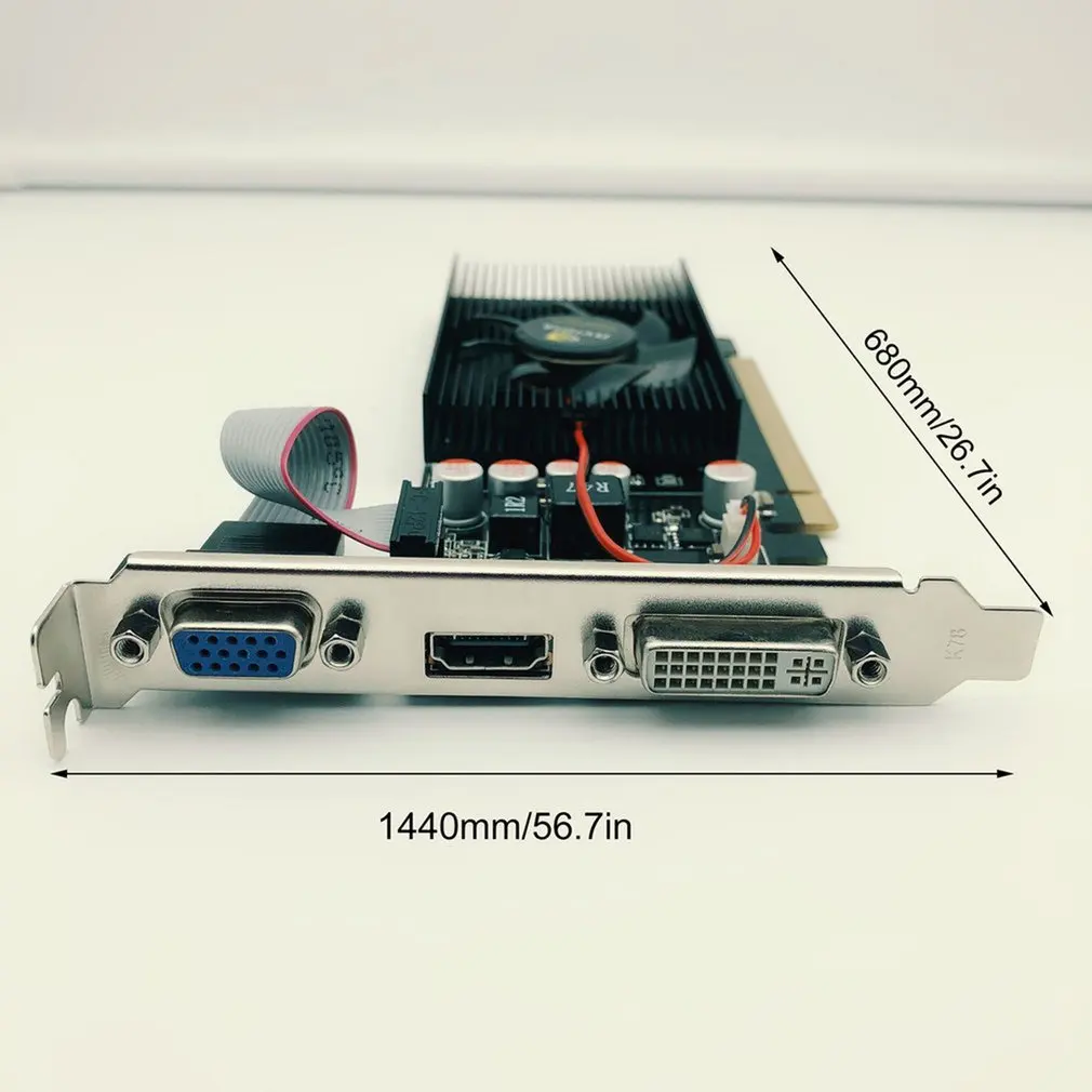 

NEW GeForce GT210 1GB 64bit DDR2 HDMI VGA/DVI Video Card Large and Small Chassis Computer Game Graphics