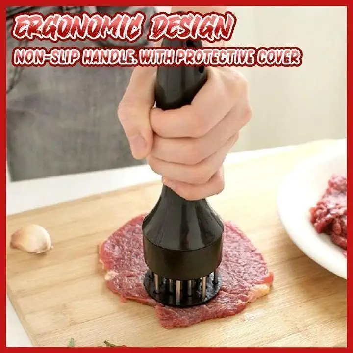 Тендеризатор мяса игольчатый профессиональный с ножами из нержавеющей стали кухонный инструмент.