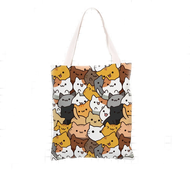 1 шт. Холщовая Сумка для покупок с принтом |