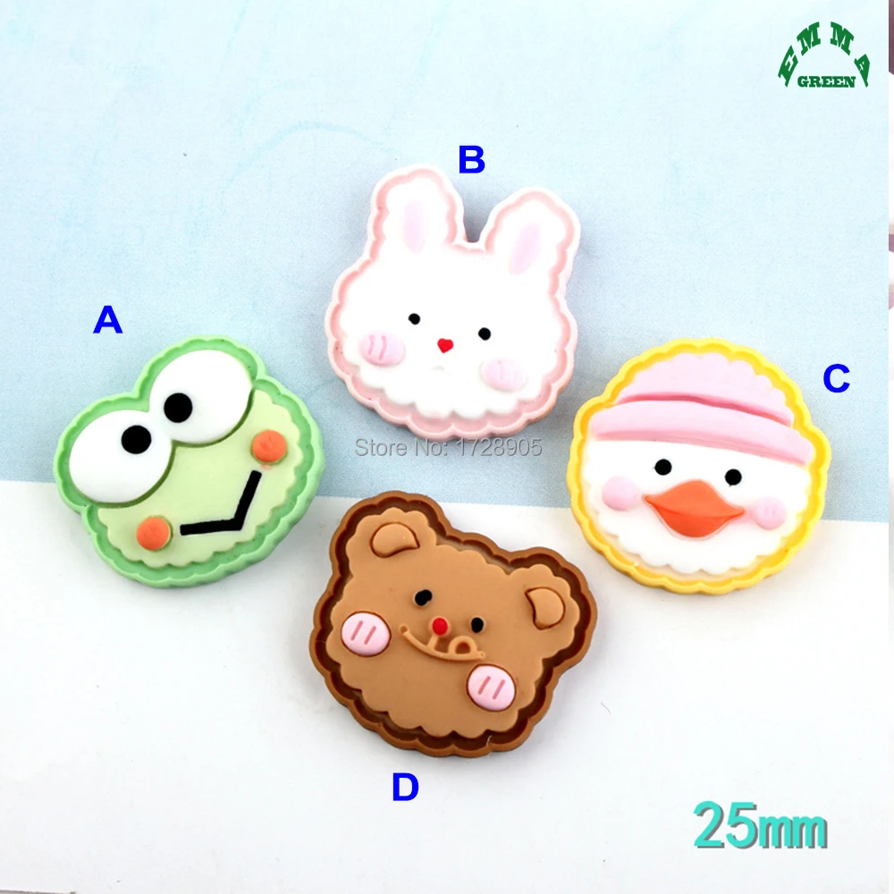 

Flat back Resin Cabochon Embellishments DIY Scrapbooking For Phone Deco 10pcs Cartoon Animal Cabochons for kids