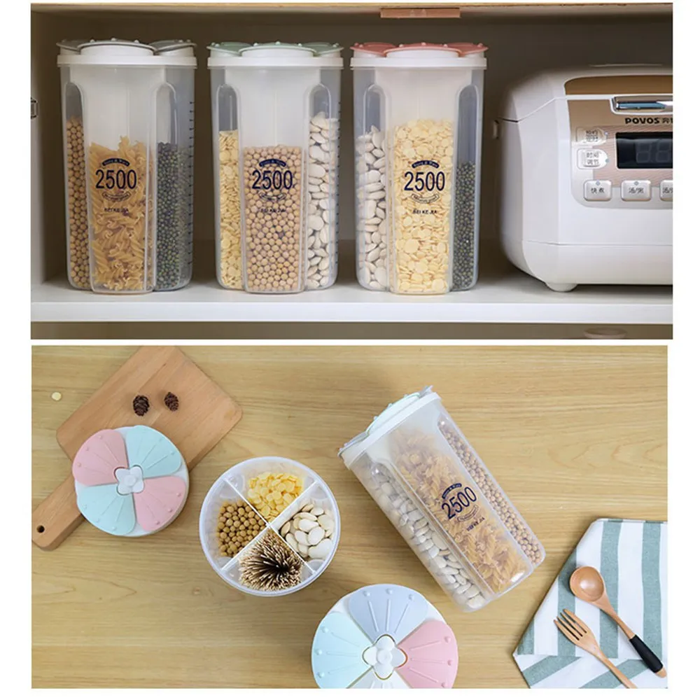 Пластиковые контейнеры для хлопьев сухой герметичный контейнер хранения