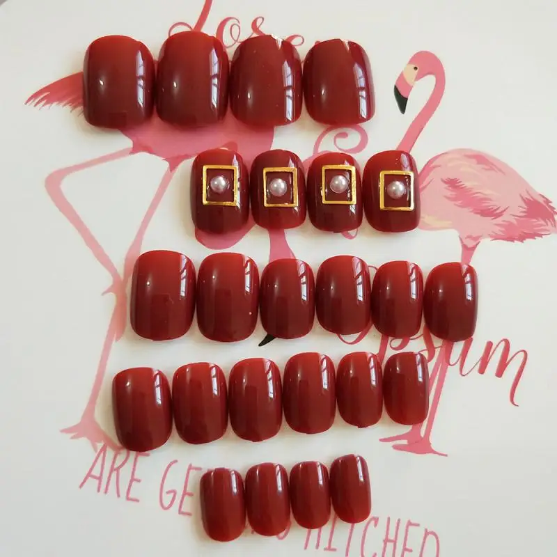 Роскошный квадратный стикер для ногтей матовая 3D текстура на полную длину с