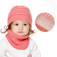 ruoshui 2pcs baby infants wool caps scarf set warmer kids newborn hats beanies unisex accessories knitted hat solid headwear