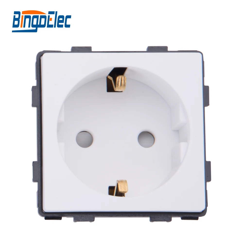 

Bingoelec CE Marks Three Color DIY PC Wall Power Germany Socket Function Part To Macth With Frame Freely,110-250V 16A Hot Sale