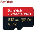 Карта памяти SanDisk 100%, 170, МБс., 512 ГБ, SDXC, класс 10, U3, A2, Extreme Pro, TF-карта V30, UHS-I, Micro SD