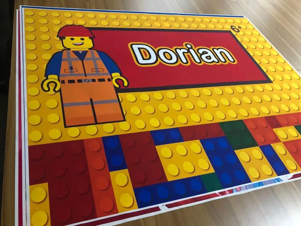 custom building blocks emmet colorful birthday photography backgrounds computer print party photo backdrop decorations free global shipping