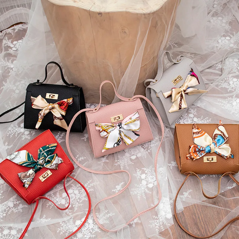 Женские маленькие сумки на плечо модные через из искусственной кожи с шелковым