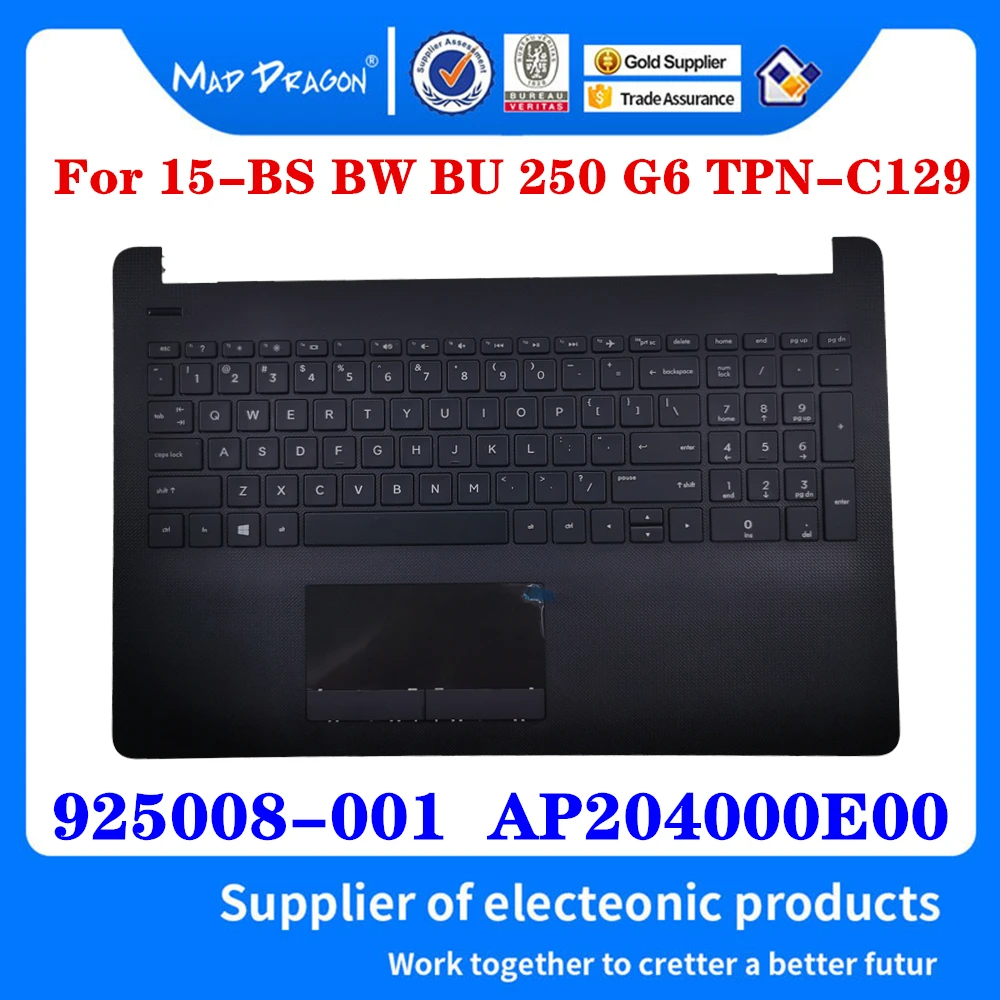 Новая клавиатура C shell с клавиатурой Touc hp ad верхний чехол для HP 15 BS BW BU 250 G6 TPN C129 925008