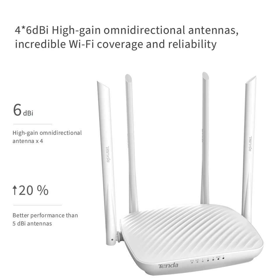 Tenda F9 600 Мбит/с беспроводной Wi-Fi маршрутизатор РЕТРАНСЛЯТОР многоязычная прошивка