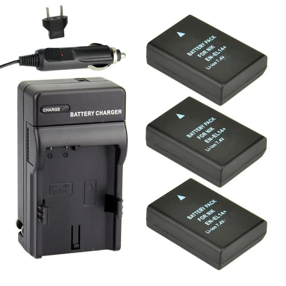 Синий EN-EL14 RU EL14 ENEL14A EL14 EL14A Батарея+ Зарядное устройство для Nikon ENEL14 D5600 D3500 d5200 d5100 d3100 d3200 D3400 P7100 P7800, df - Цвет: Синий