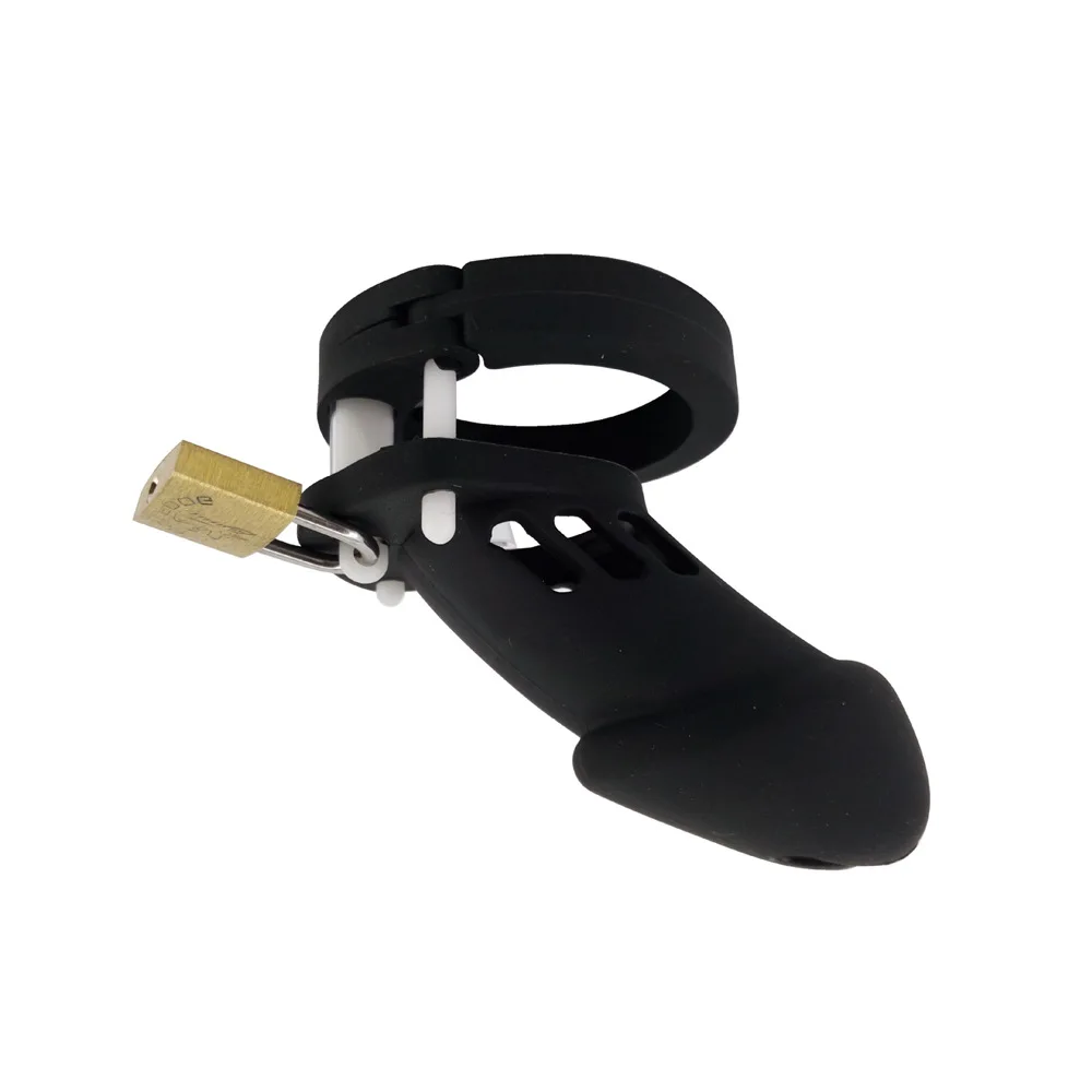 Silicone Black CB6000 Health Lock Chastity Belt Adult Game Cage Sexual Commodity 10X3.8 Cm | Красота и здоровье