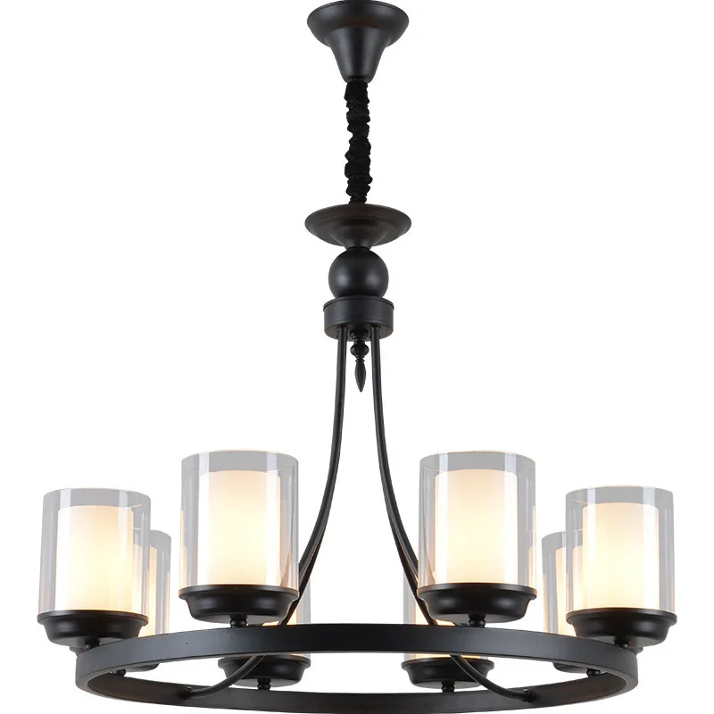 Потолочная люстра в европейском стиле стеклянная лампа форме свечи домашний