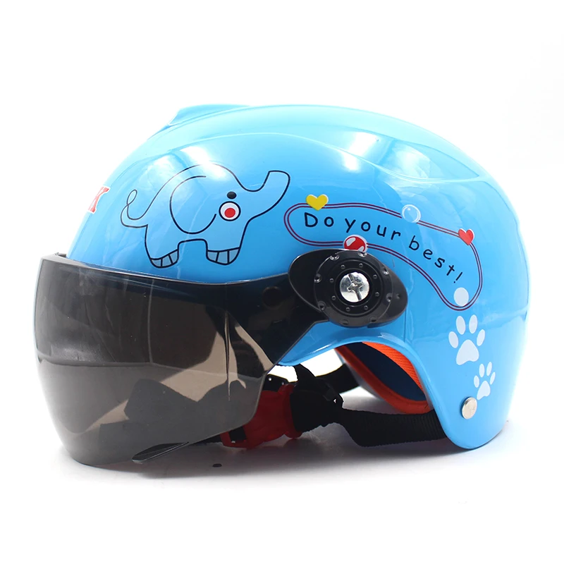 Детские шлемы электрические мотоциклетные летние детские с мультяшным рисунком