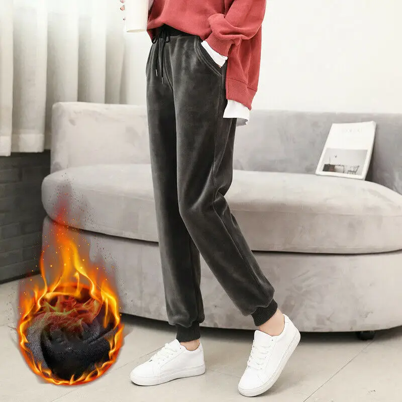 Для женщин и девушек теплые штаны брюки тонкие спортивные на каждый день для