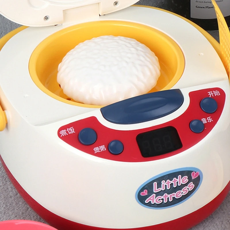 

Spray Rice Cooker Light Music Simulation Cooking Kitchen Children's Household Appliances Toy Red/Blue