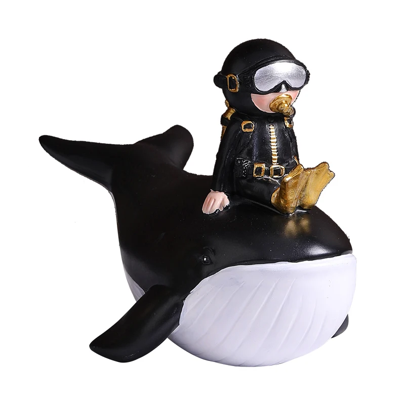 

Creative Diver Statue Resin Home Decorative Figurines Modern Statue Living Room Office Desk Decor Room Decoration Ornament